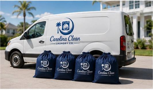 Carolina Clean Laundry Van With Branded Bags